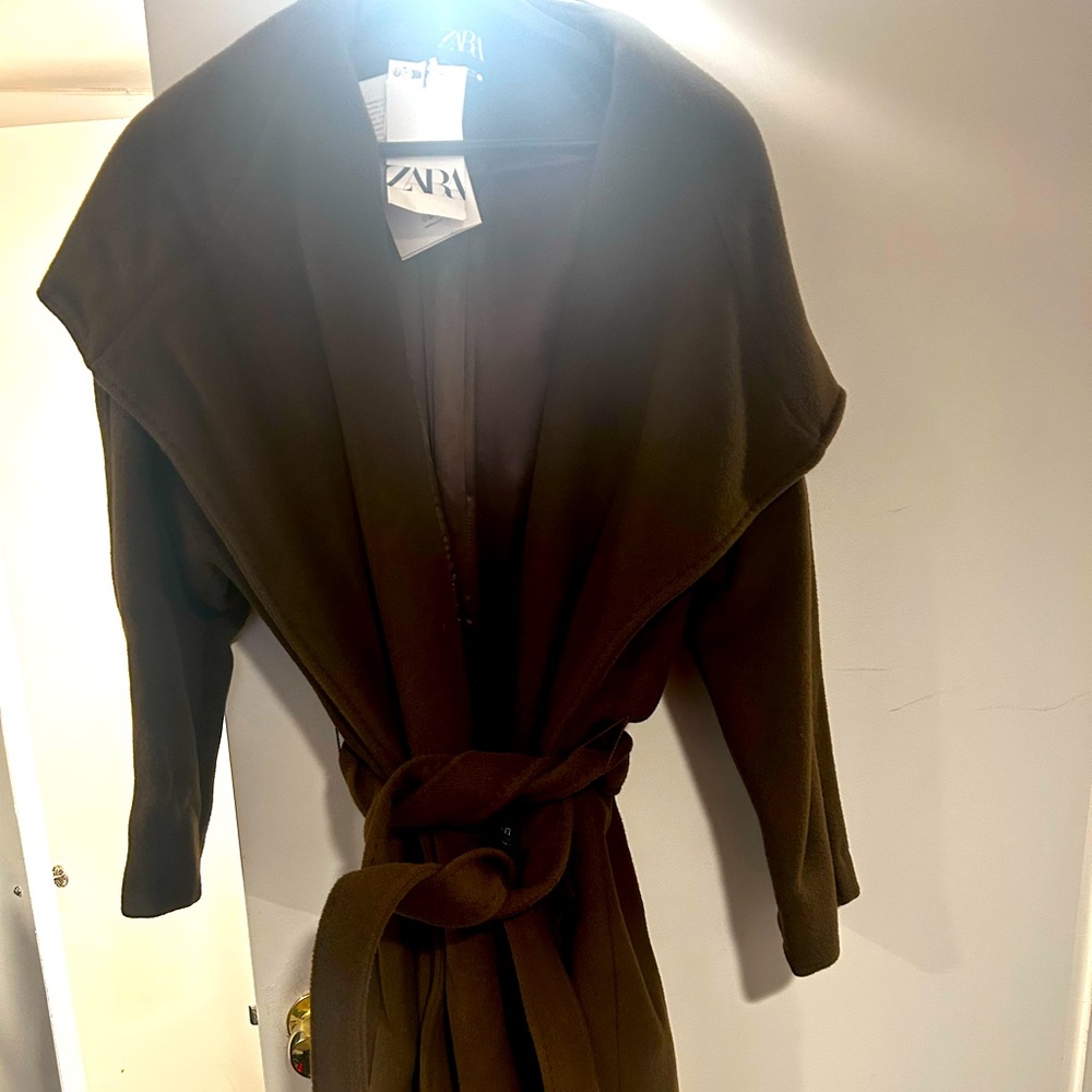 Zara brown coat oversize